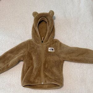 The North Face Tan Fleece Hoodie with Bear Ears